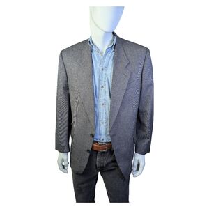 Vintage Manzoni Union Made Gray Wool Blazer | Made In Canada | Size 44R